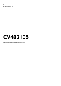 Manual Gaggenau CV482105 Hob