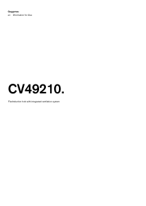 Manual Gaggenau CV492105 Hob