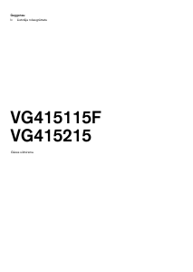 Rokasgrāmata Gaggenau VG415115F Plīts virsma