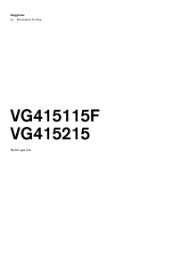 Manual Gaggenau VG415115F Hob