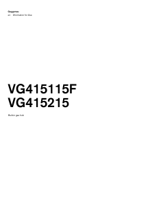 Manual Gaggenau VG415215 Hob