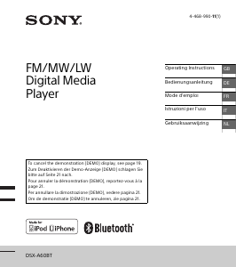 Manuale Sony DSX-A60BT Autoradio