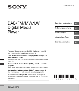 Mode d’emploi Sony DSX-A300DAB Autoradio