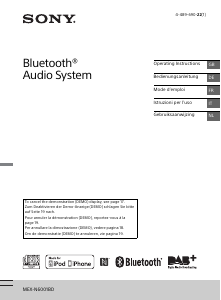 Manual Sony MEX-N6001BD Car Radio
