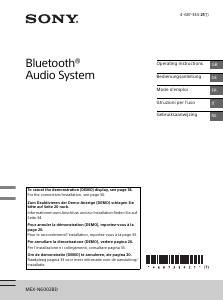 Manual Sony MEX-N6002BD Car Radio