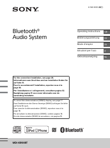 Manuale Sony MEX-XB100BT Autoradio
