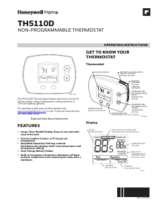 Handleiding Honeywell TH5110D Thermostaat