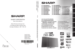 Manual de uso Sharp AQUOS LC-60LX652E Televisor de LCD