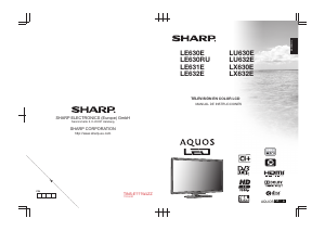 Manual de uso Sharp AQUOS LE630RU Televisor de LCD
