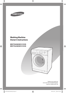 Manual Samsung WD7704C8W Washing Machine