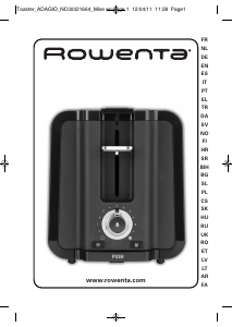 Manuale Rowenta TT580111 Adagio Tostapane