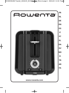 Εγχειρίδιο Rowenta TT580530 Adagio Φρυγανιέρα