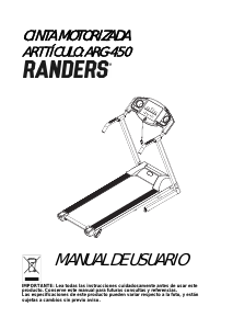 Manual de uso Randers ARG-450 Cinta de correr