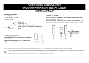 Instrukcja Puro SLBB22C1 Przenośna ładowarka