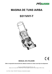 Manual Progarden S511VHY-T Mașină de tuns iarbă