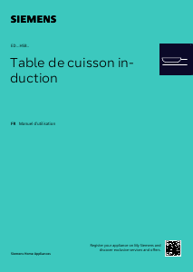 Mode d’emploi Siemens ED651HSB1E Table de cuisson