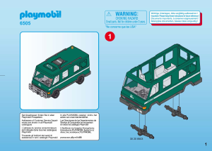 Mode d’emploi Playmobil set 6505 Police Fourgon blindé