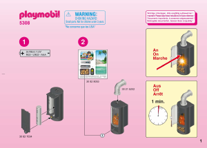 说明书 Playmobilset 5308 Modern House 带壁炉的客厅