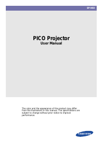 Manual Samsung SP-H03 Projector