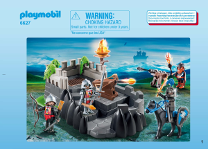 Käyttöohje Playmobil set 6627 Knights Lohikäärmeritarien linnoitus