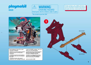 Manual Playmobil set 6628 Knights Assault tower