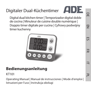 Manual de uso ADE KT 101 Temporizador de cocina