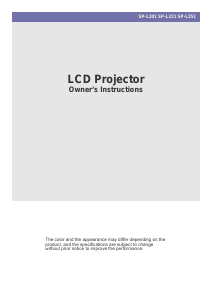 Manual Samsung SP-L221 Projector