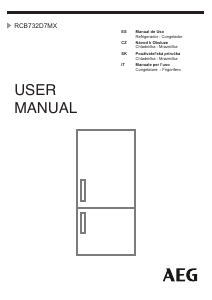 Manual de uso AEG RCB732D7MX Frigorífico combinado