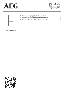 Bedienungsanleitung AEG OSC5S181ES Kühl-gefrierkombination