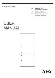 Manual de uso AEG RCB736D7MB Frigorífico combinado