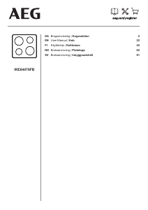 Bruksanvisning AEG IKE64476FB Kokeplate