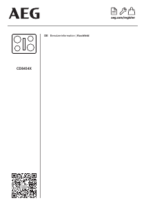 Bedienungsanleitung AEG CD8454X Kochfeld