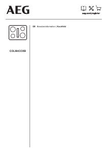 Bedienungsanleitung AEG COLI84COXB Kochfeld