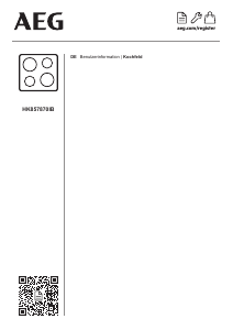 Bedienungsanleitung AEG HK857870IB Kochfeld