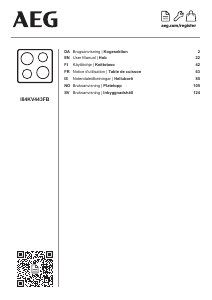 Brugsanvisning AEG I84KV443FB Kogesektion