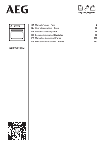 Manual de uso AEG KPE742280M Horno