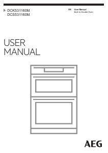 Manual AEG DCS531160M Oven