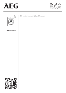 Bedienungsanleitung AEG LWR8E80600 Waschtrockner