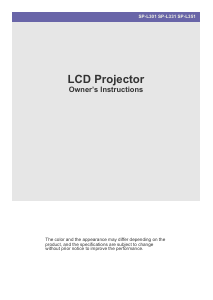 Manual Samsung SP-L301 Projector