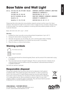 Manual North Light 18-1248 Lamp