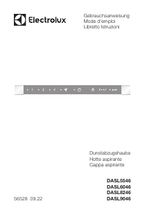 Manuale Electrolux DASL8246CN Cappa da cucina