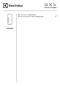 Bedienungsanleitung Electrolux IK2620BR Kühl-gefrierkombination