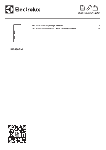 Bedienungsanleitung Electrolux IK2480BNL Kühl-gefrierkombination