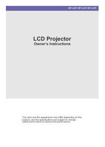 Manual Samsung SP-L351 Projector