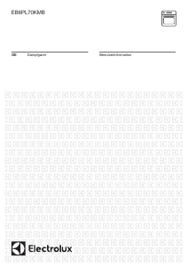 Bedienungsanleitung Electrolux EB6PL70KMB Backofen