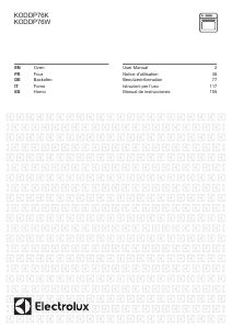 Manuale Electrolux KODDP76W Forno