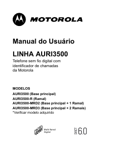 Manual Motorola AURI3500-MRD2 Telefone sem fio