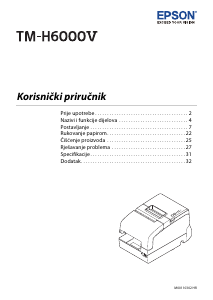 Priručnik Epson TM-H6000V Pisač naljepnica