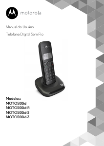 Manual Motorola MOTO500id-2 Telefone sem fio