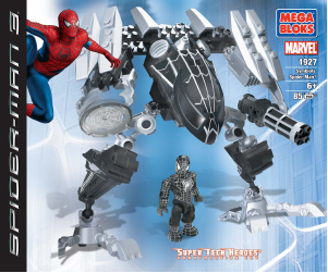 Handleiding Mega Bloks set 1927 Spider-Man 3 Super Techbot Black